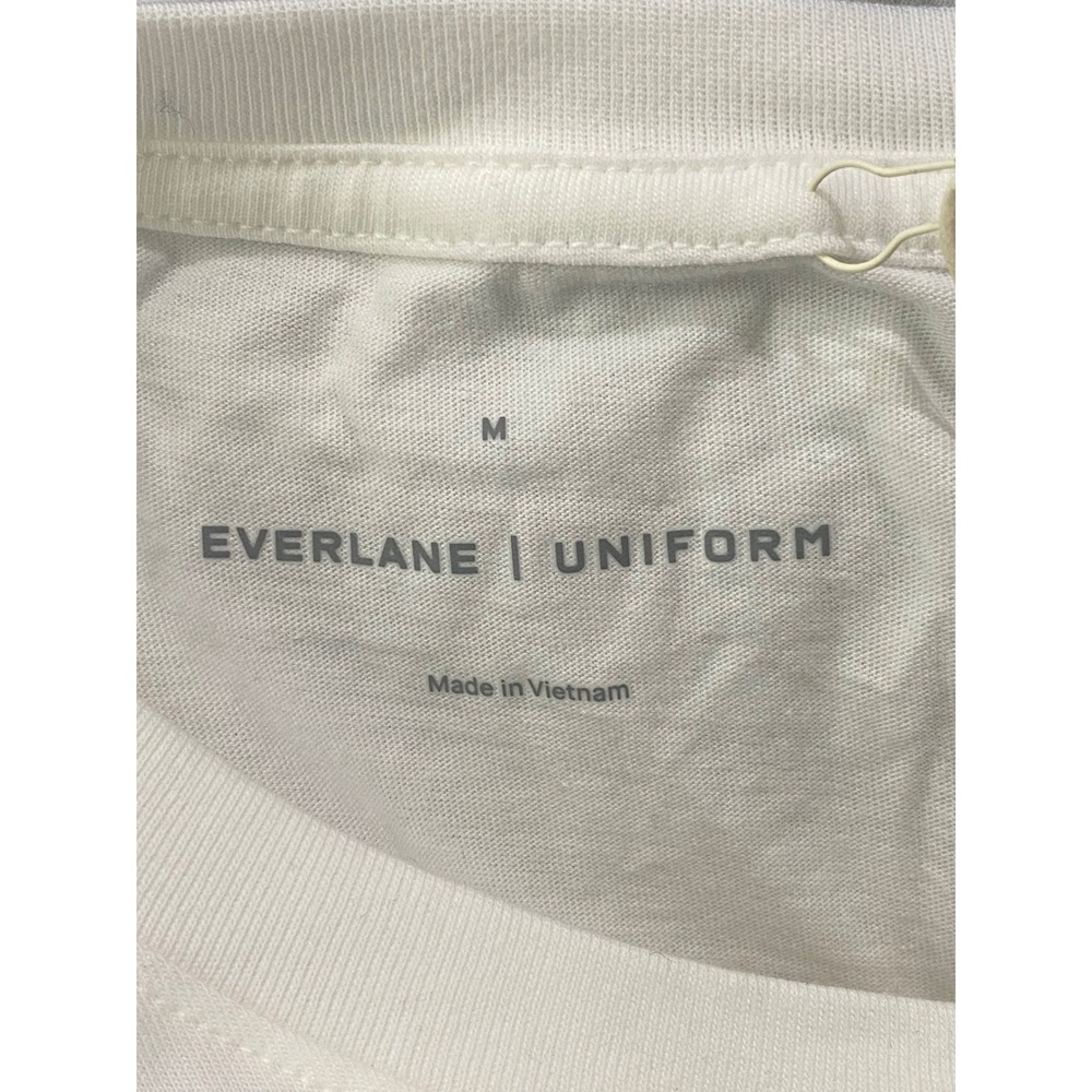 Everlane T-Shirt Mens Medium White New Organic Cotton The Essential Organic Crew - Picture 3 of 6